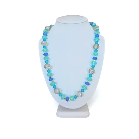 Vintage Signed Trifari Beaded Multicolor  Long Necklace. - Picture 2 of 8